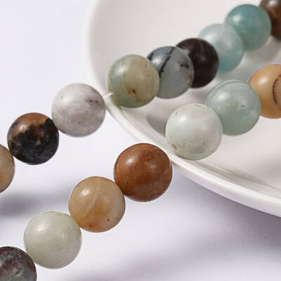 Natural Flower Amazonite Beads Strands