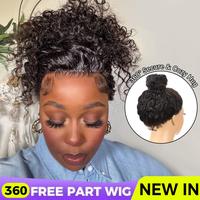 [NEW IN] OQ HAIR Water Wave 360 Lace Frontal Wear Go Glueless Wig Bleached Knots Pre-Cut Lace Invisi Drawstring Human Hair Wi...