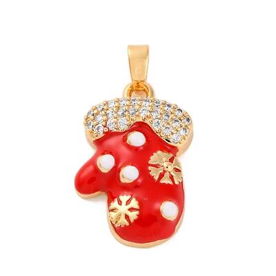 Brass Micro Pave Cubic Zirconia Pendants