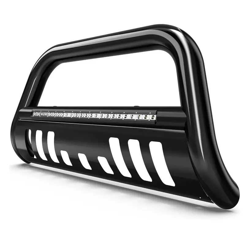 YITAMOTOR® Bull Bar Compatible with 2005-2021 Nissan Frontier w/LED Light Bar, 3\