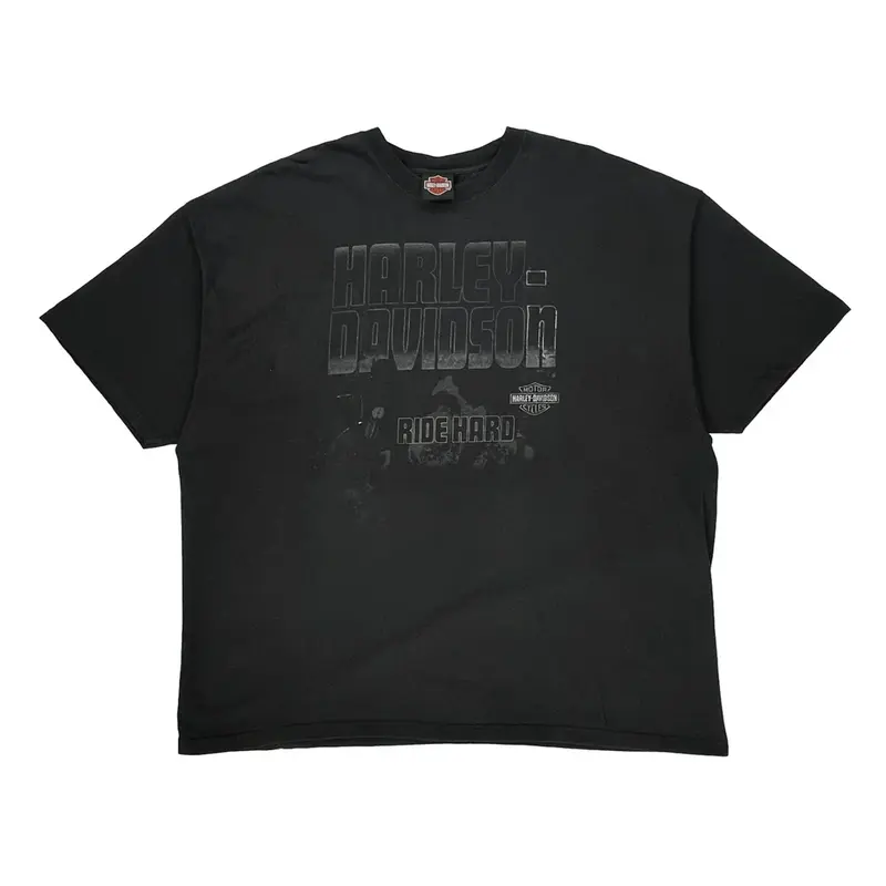 Orlando Harley Davidson Graphic T-Shirt - 3XL Black Cotton