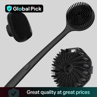 Silicone Bath Brush Set, 1 Set Portable Non-slip Skin Friendly Face Back Cleaning Brush, Foot Scrubber, Bathing Accessories f...