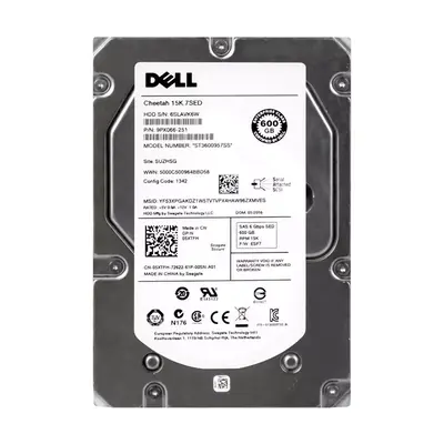 5XTFH Dell 600GB 6Gb/s SAS 15000 3.5-Inch Hard Drive