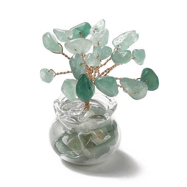 Natural Green Aventurine Chips Tree Decorations