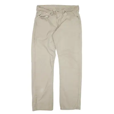 LEVI'S 505 Trousers Beige Regular Straight Mens W33 L32