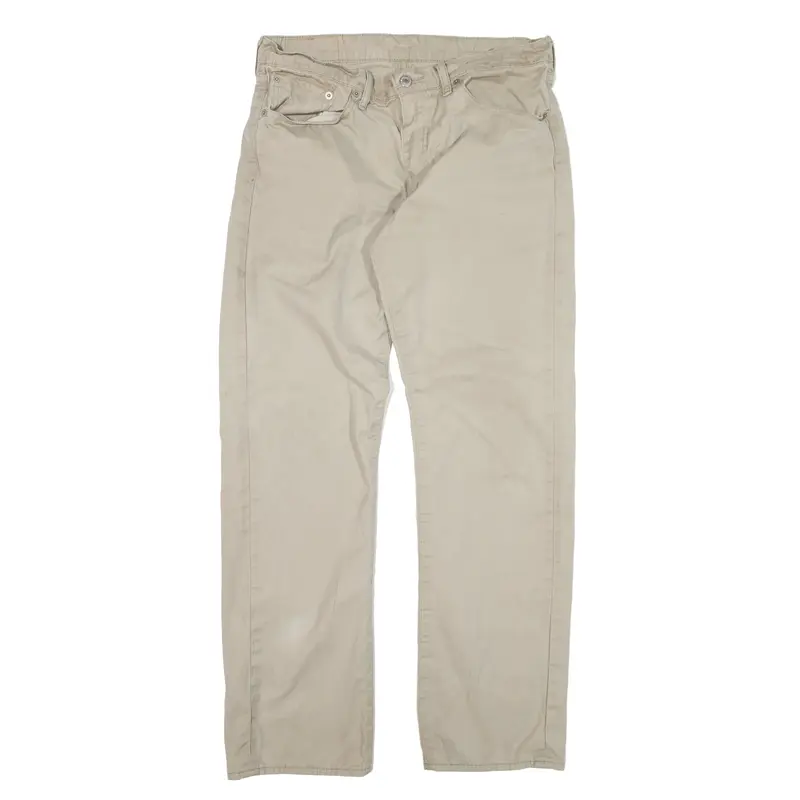 LEVI'S 505 Trousers Beige Regular Straight Mens W33 L32