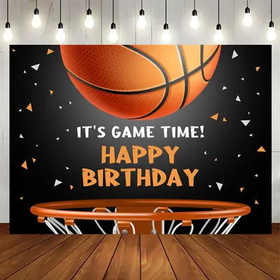 Aperturee Its Basketball Game Time Birthday Backdrop
