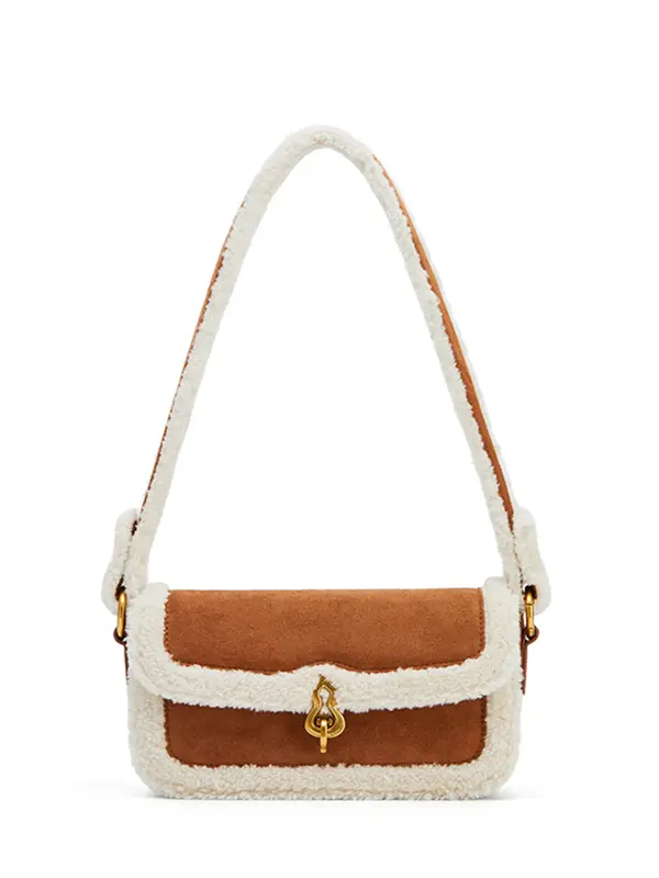 Smting suede medium flap bag