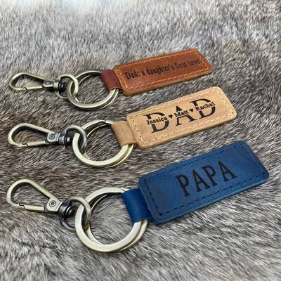 Set of 3 Keychains for Dad