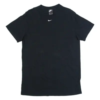 NIKE Oversized Womens T-Shirt Dress Black Short Sleeve Short M