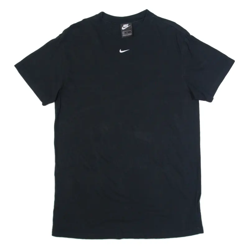 NIKE Oversized Womens T-Shirt Dress Black Short Sleeve Short M