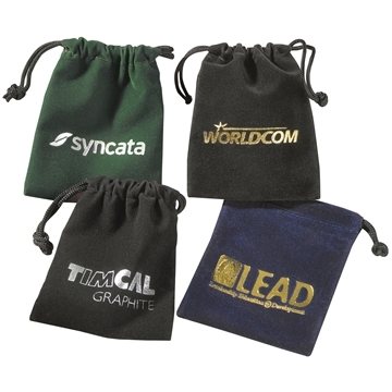 125 Promotional Mini Velour Pouch - Drawstring
