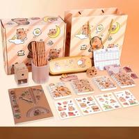 Cartoon Capybara Stationery Gift Box - 1 Set Cute Random Color School Supplies, Perfect Present for Friends & Students pen ba...