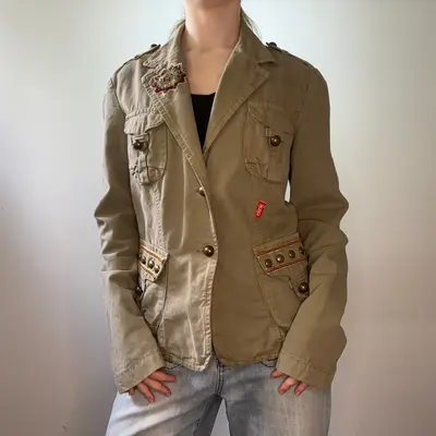 Clink Jacket - Medium Khaki Cotton