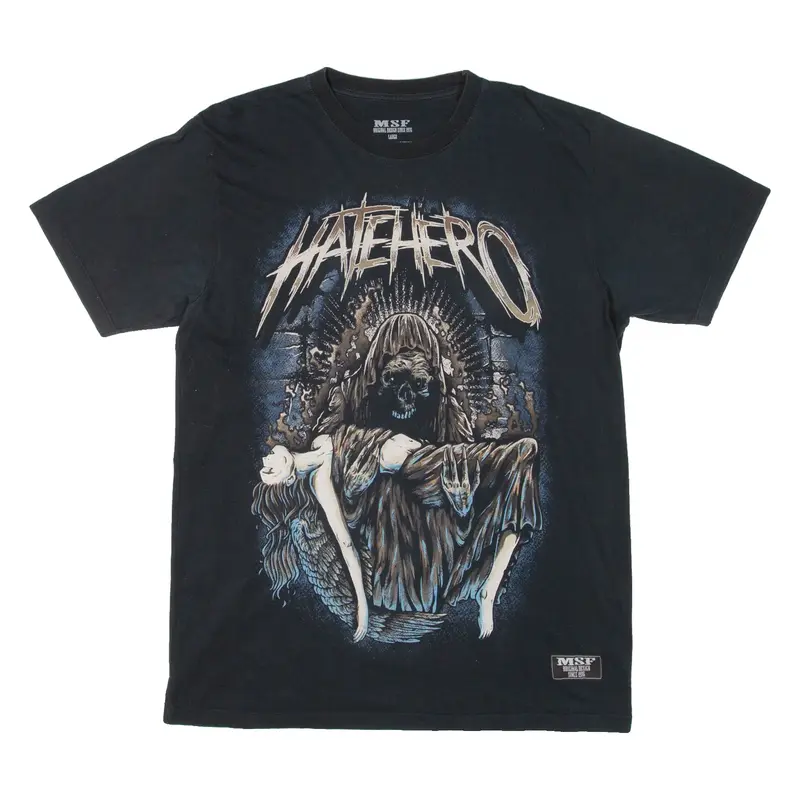 MSF Hate Hero Mens Band T-Shirt Blue L