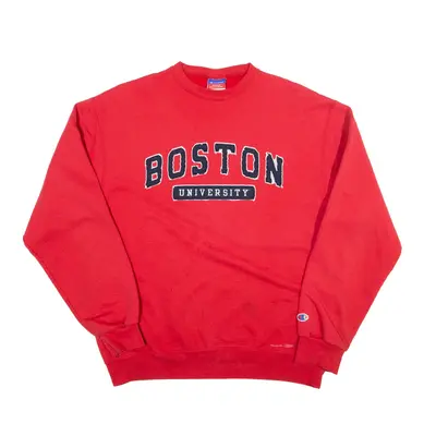 CHAMPION Boston University USA Sweatshirt Red Mens L