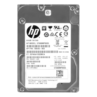 736435-003 HP 600GB 6Gb/s SAS 15000 2.5-inch Hard Drive