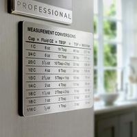 1 Piece Stainless Steel Refrigerator Decorating Magnet Sticker, Baking Unit Conversion Chart, Kitchen Baking Utensils