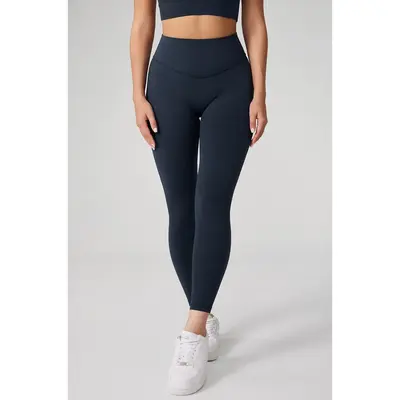 Hugcurve No Front Seam High Waisted Workout Leggings for Women Buttery Soft Yoga Pants Gym Athletic Tights - 25''