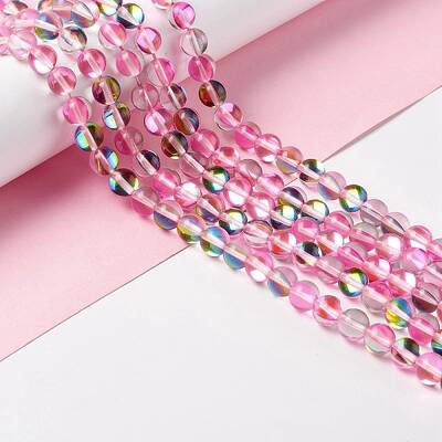 Synthetic Moonstone Beads Strands