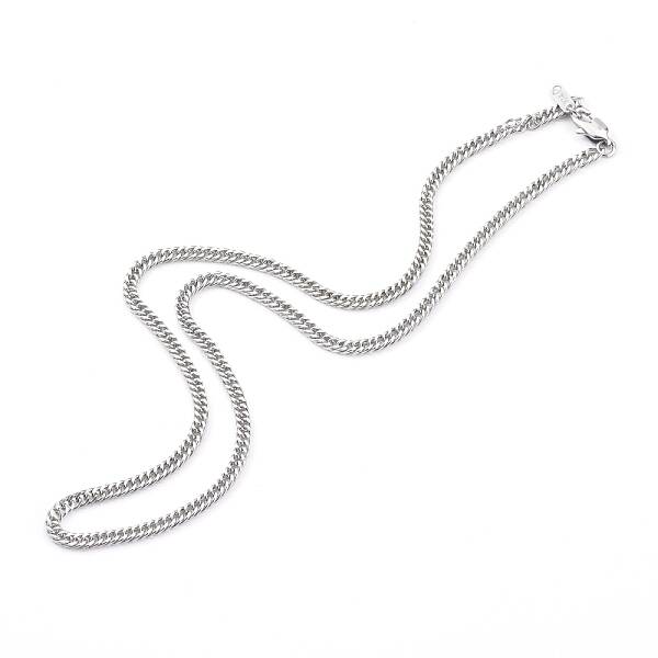 Non-Tarnish 304 Stainless Steel Diamond Cut Cuban Link Chain Necklaces
