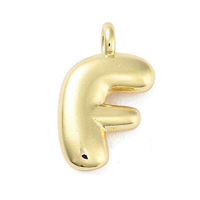 Rack Plating Brass Balloon Letter Pendants