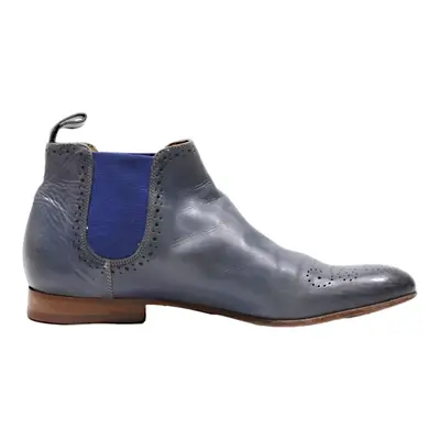 MELVIN & HAMILTON Brogue Style Chelsea Boots Blue Leather Womens UK 8