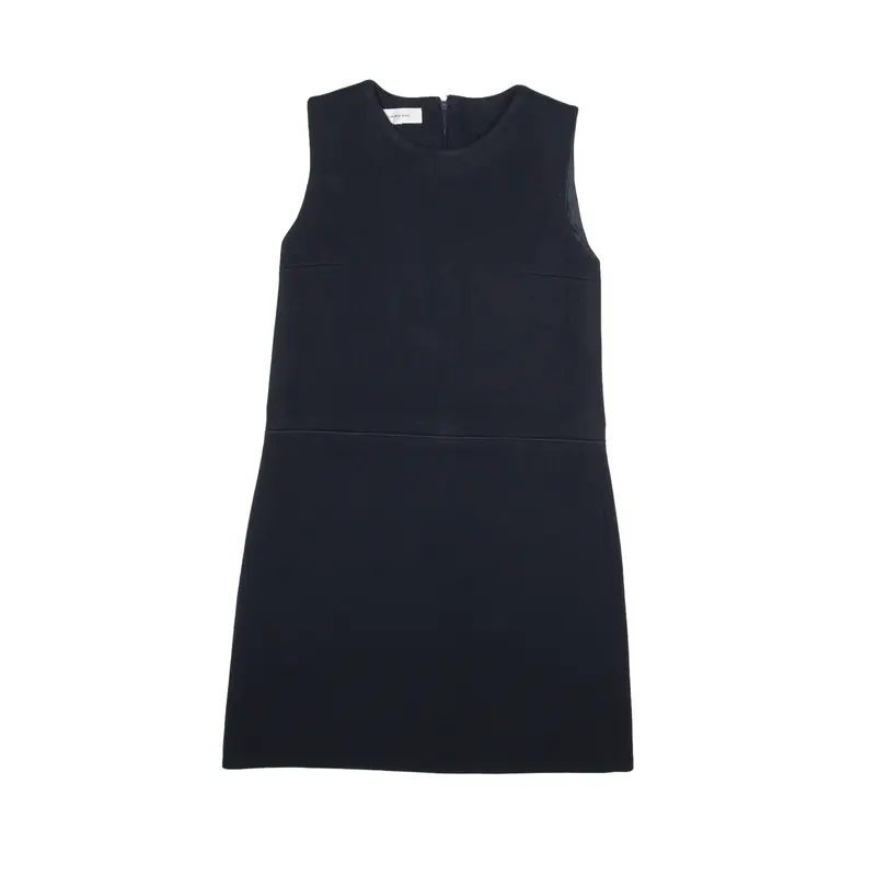 CARVEN Shift Dress Blue Sleeveless Knee Length Womens UK 10
