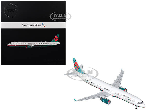 Airbus A321 Commercial Aircraft American Airlines - America West Heritage Livery (N580UW) White with Tail Graphics Gemini 200...