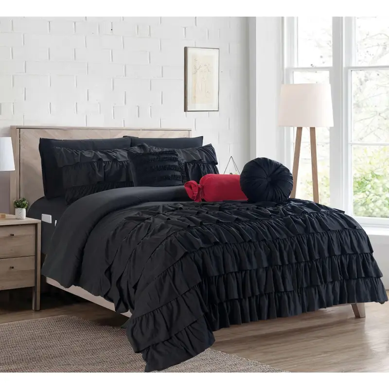 Elegant Comfort 10-Piece Cinderella Comforter Set - Includes 4-Piece Sheet Set with Double Sided Storage Pockets