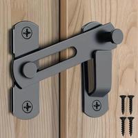 180° Flip Sliding Door Lock, Durable Stainless Steel Barn Door Lock, Sliding Door Lock for Garage, Bathroom, Outdoor Use, Ho...