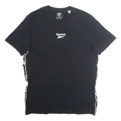 REEBOK Mens T-Shirt Black M