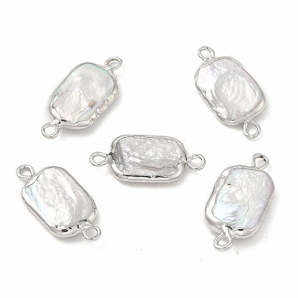 Baroque Natural Keshi Pearl Connector Charms