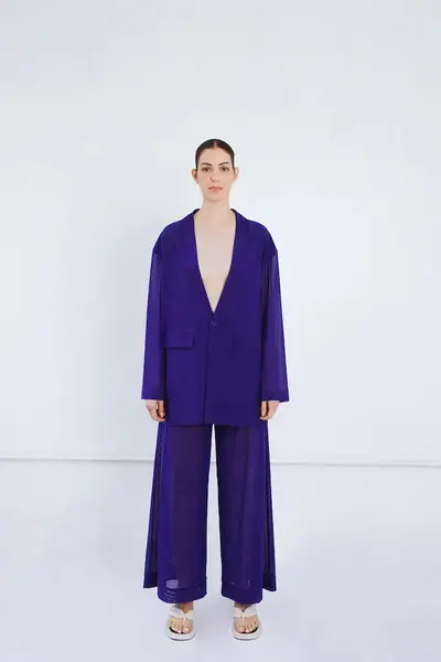Sheer Blue Mesh Pants | Size: M