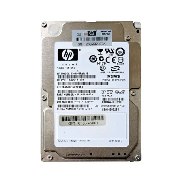 635332-001 HP 146GB 6Gb/s SAS 15000 2.5-inch Hard Drive