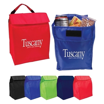 100 Promotional Budget Lunch Cooler - 5 Can Capacity & PEVA Lined