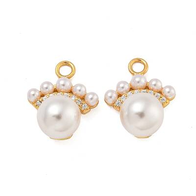 Brass Micro Pave Cubic Zirconia Pendants