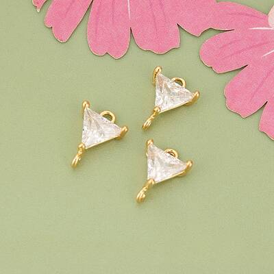 10Pcs Brass Crystal Rhinestone Connector Charms
