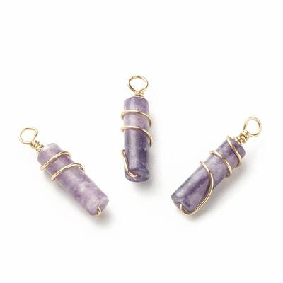 Natural Lepidolite Pendants