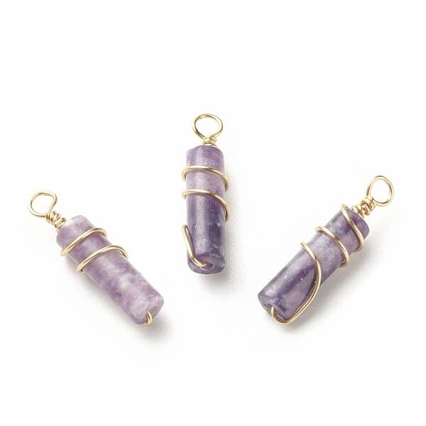Natural Lepidolite Pendants