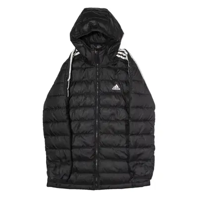 ADIDAS Womens Puffer Coat Black Hooded M
