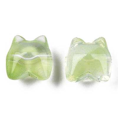 Transparent Spray Painted Glass Beads