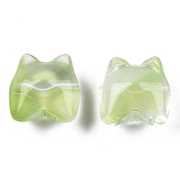 Transparent Spray Painted Glass Beads