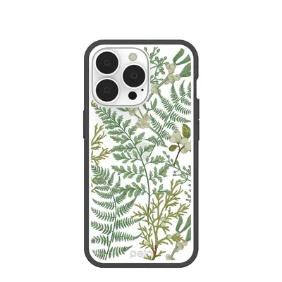 Clear Herbarium iPhone 13 Pro Case With Black Ridge
