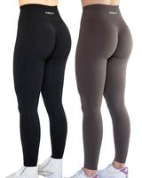AUROLA 2 Pieces Set Intensify Workout Leggings for Women ,Seamless Scrunch Tights Tummy Control Pants Yoga Attire Athletic We...