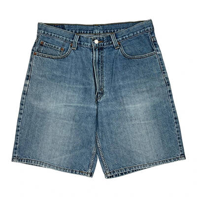 550 Levis Denim Shorts - 36W 10L Light Wash Cotton