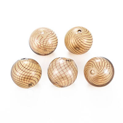Transparent Handmade Blown Glass Globe Beads