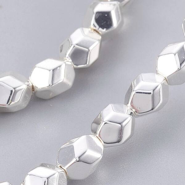 Electroplated Non-magnetic Synthetic Hematite Bead Strand