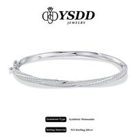 【#435 New Arrival】Refined Classic Infinity Bangle 5CT 15g vvs Synthetic Moissanite Bracelet in 925 Sterling Silver