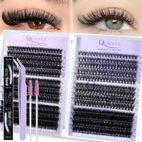 Individual False Eyelashes Diy Lash Kit, 1 Box Natural Look Eyelash Extensions, Self Grafting Curl Eyelash Set, Eyelashes Cus...